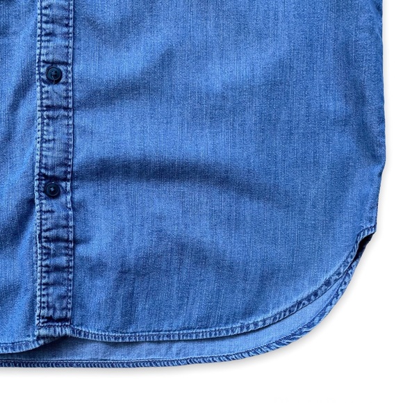 Chambray Shirt with Embroidered Palm Tree - Picture 8 of 8